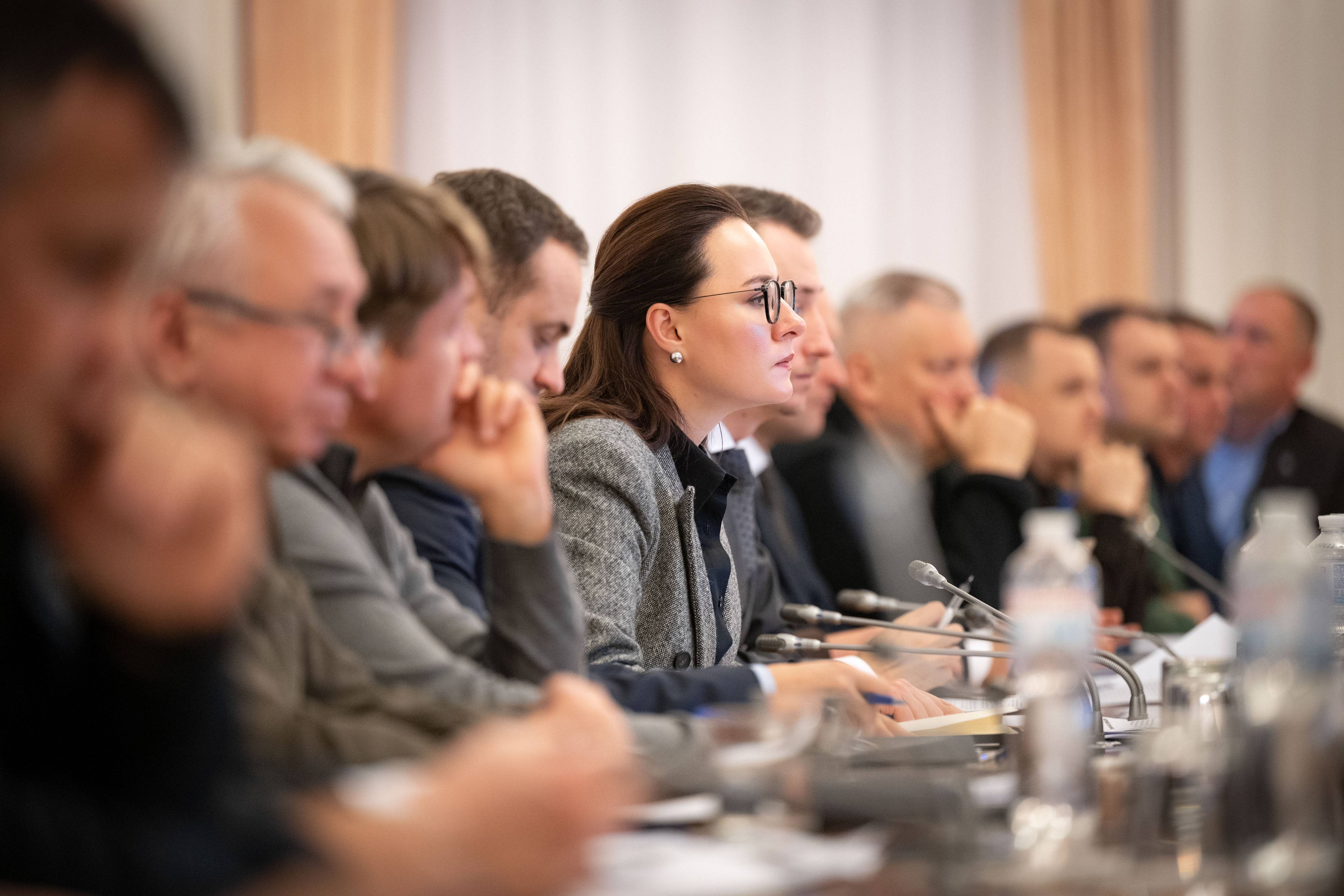 Ukraine’s Prime Minister Yulia Svyrydenko attends a meeting of the Anti-Crisis Energy Headquarters in Kyiv, November 4, 2025. The government discussed measures to strengthen the country’s energy resilience ahead of the winter season. Source: Government Press Service